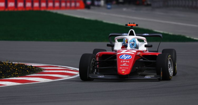 MONTREAL, QUEBEC - MAY 23: Alba Larsen of Denmark and MP Motorsport (12) on track during F1 Academy Round 2 race 1 at Circuit Gilles Villeneuve on May 23, 2026 in Montreal, Quebec. (Photo by Jordan McKean/LAT Images)